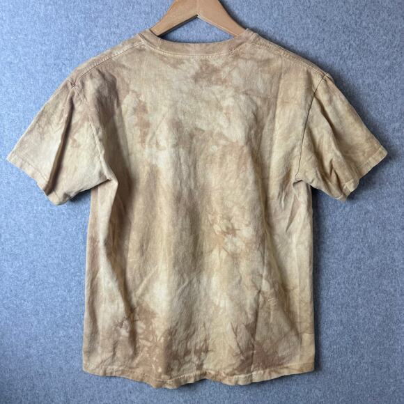 The Mountain T-Shirt Dog Graphic Women’s Size Small Tan Casual Tie Dye Boho - Picture 6 of 7
